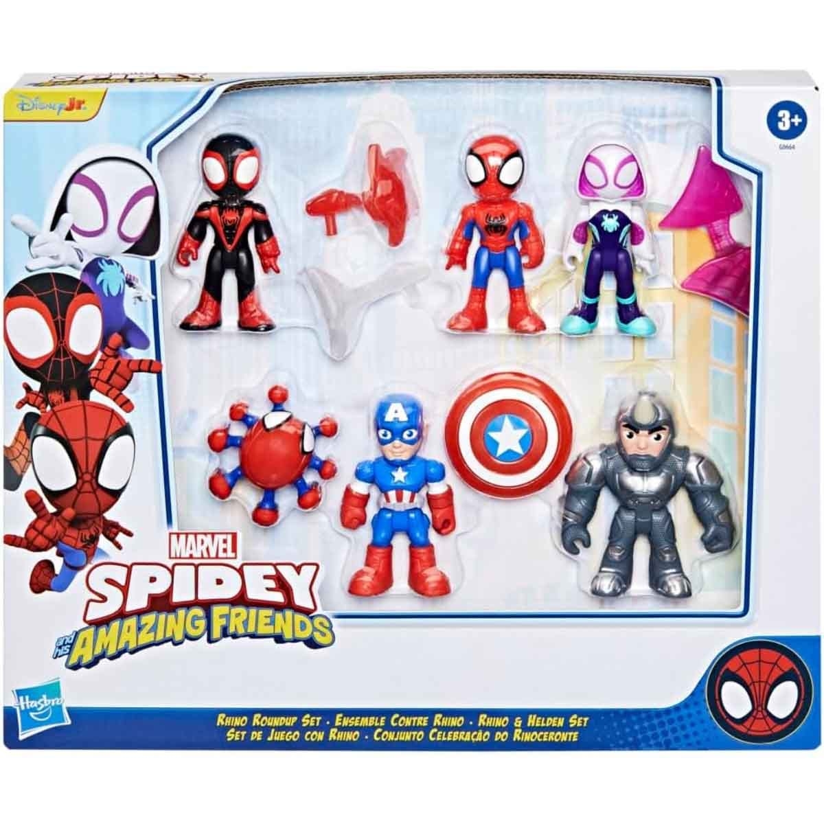Hasbro Spidey Amazing Friends Rhino Roundup Playset Unisex, 3-4 Years