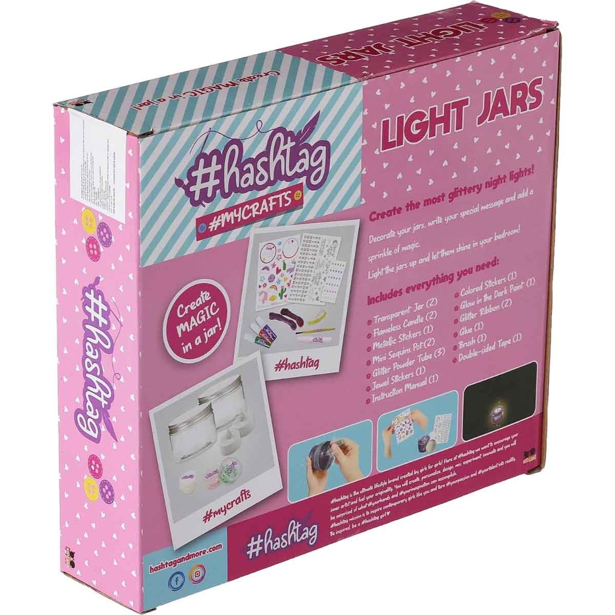 Hashtag Light Jars Craft Kit Unisex, 5-7 Years