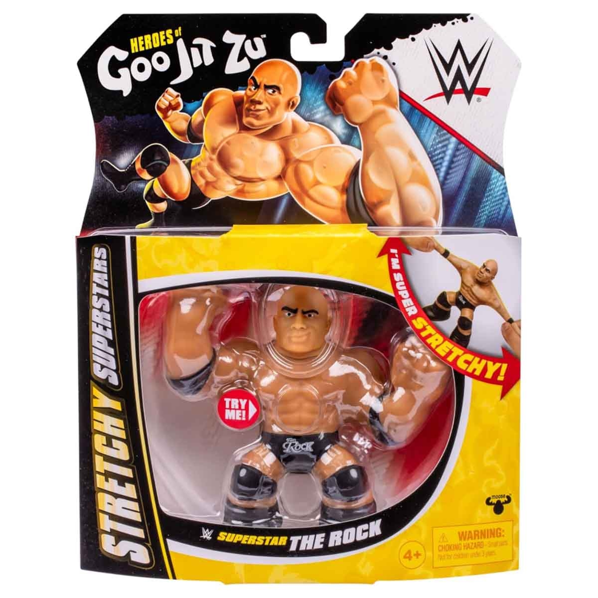 Heroes of Goo Jit Zu 5″ WWE Superstar The Rock Action Figure Unisex, 5-7 Years