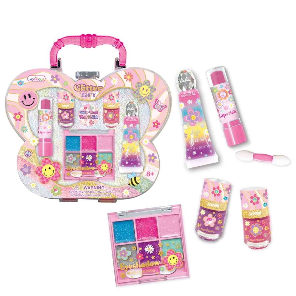 Hot Focus 068GF Glitter Cosmetic Set Girls, 8-10 Years