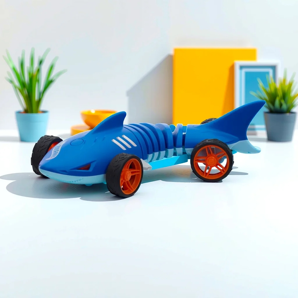 هوت ويلز سيارة سبيدِر قرش بتحكم عن بعد بمقياس 1:15 للجنسين، 5-7 سنوات