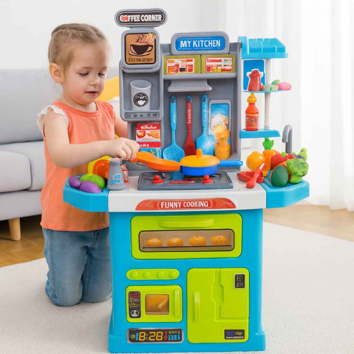 Huada Toys HDT1AT05 Kitchen Playset with Mist Spray Unisex, 3-4 Years