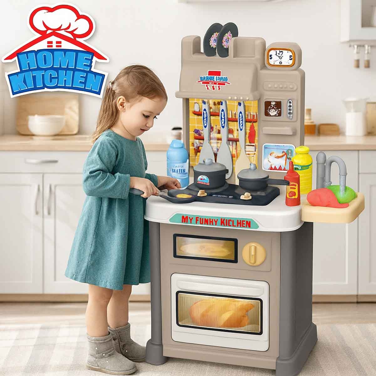 Huada Toys HDT1AT08 Kitchen Playset with Mist Spray Unisex, 3-4 Years