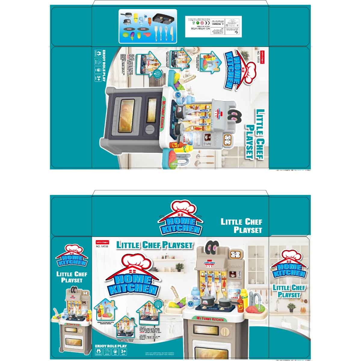 Huada Toys HDT1AT08 Kitchen Playset with Mist Spray Unisex, 3-4 Years