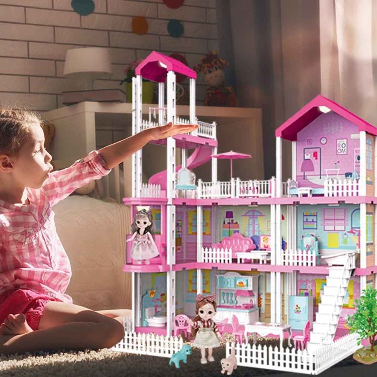 هوايدا تويز مجموعة فيلا وقلعة دمى، للجنسين، 3-4 سنوات