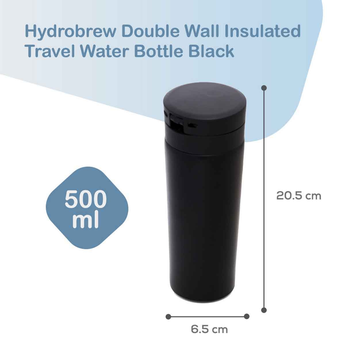 HYDROBREW 500ml Insulated Tumbler Water Bottle Unisex, 3-4 Years