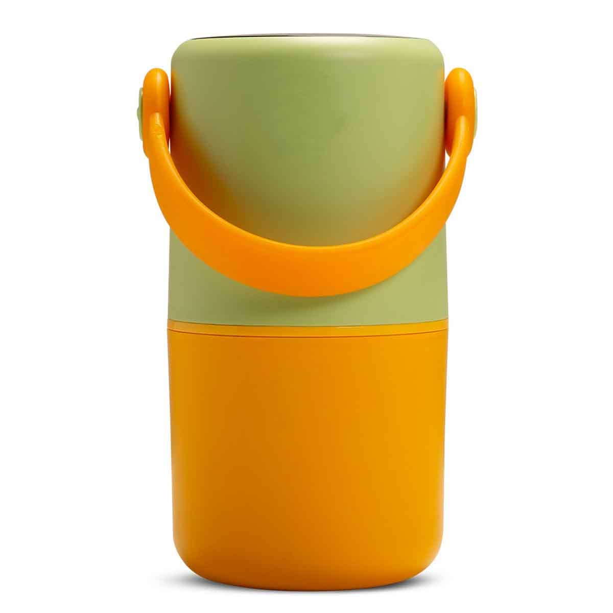 HYDROBREW Sage/Amber Double Decker Stainless Steel Lunch Box with Folding Spork