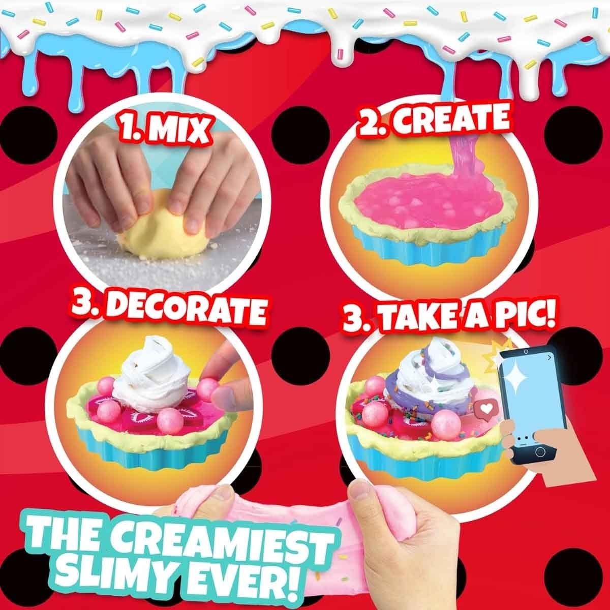 Ily Swirl & Reveal Bracelets & Miraculous Birthday Cake Slime Kit Bundle Pack Girls, 5-7 Years