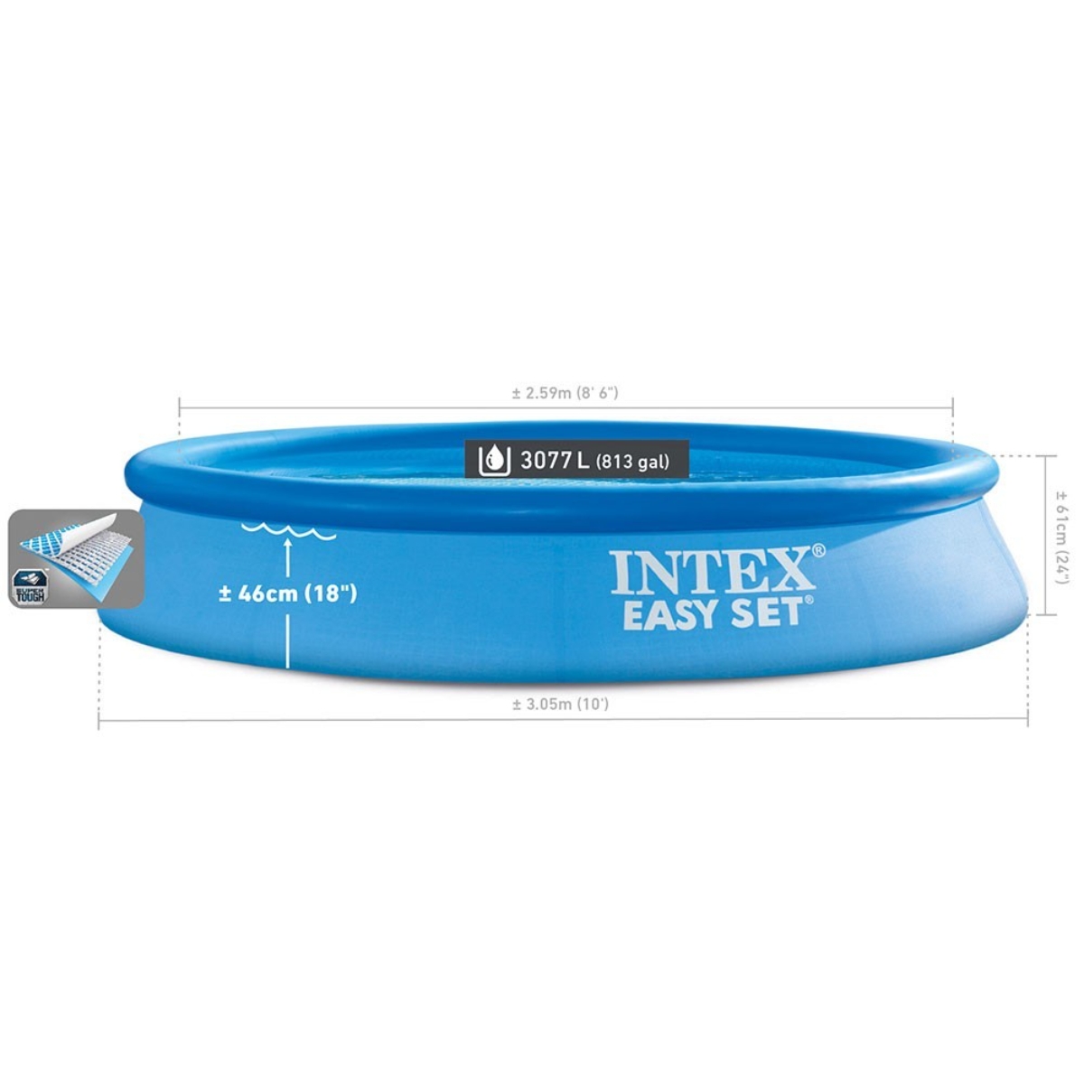 Intex 120″ x 24″ Easy Set Swimming Pool Set Unisex, 5-7 Years