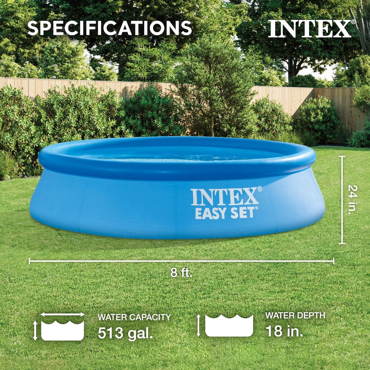 Intex 96″ x 24″ Easy Set Pool Unisex, 5-7 Years