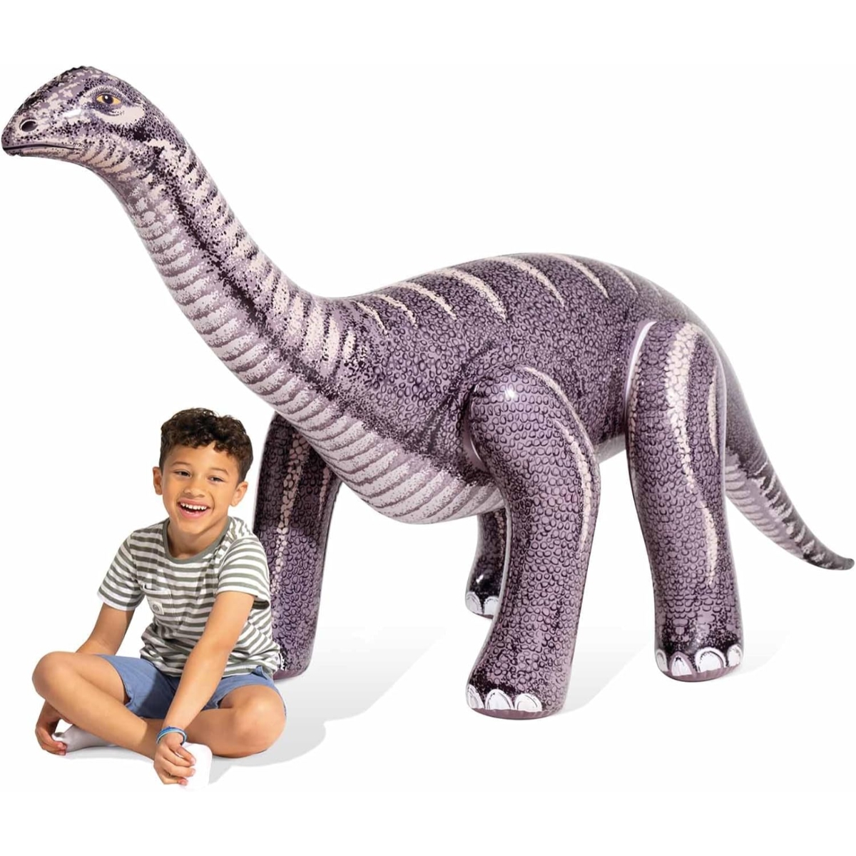 إنتكس مجسمات لعب ديناصورات جراسيك متنوعة برونتوسوروس وترايسيراتوبس، للجنسين، من عمر 3 إلى 4 سنوات