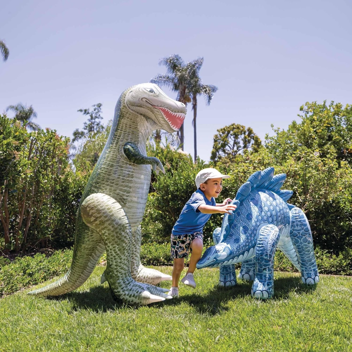 إنتكس مجسمات لعب ديناصورات جراسيك متنوعة تيرانوصور وستيجوسوروس، للجنسين، من عمر 3 إلى 4 سنوات