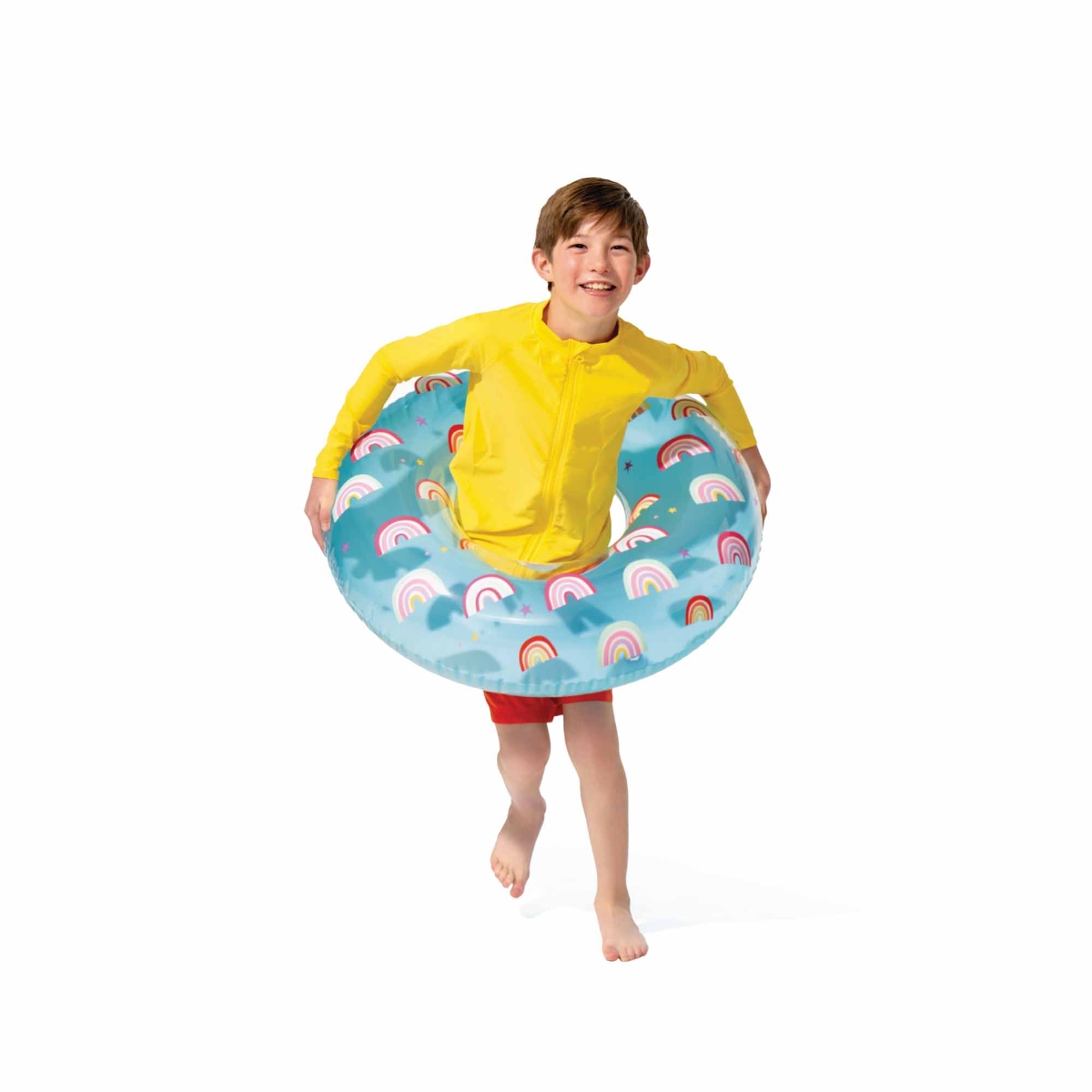 إنتكس عوامة دائرية سحرية قابلة للنفخ، تصميمات متنوعة، للجنسين، 8-10 سنوات