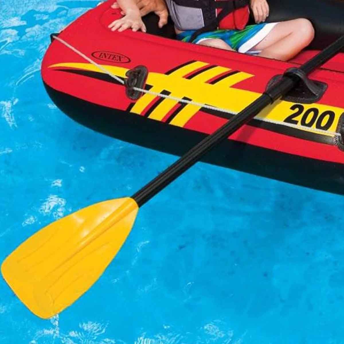 Intex Explorer 100 Boat with Deluxe French Oars Bundle Unisex, 5-7 Years