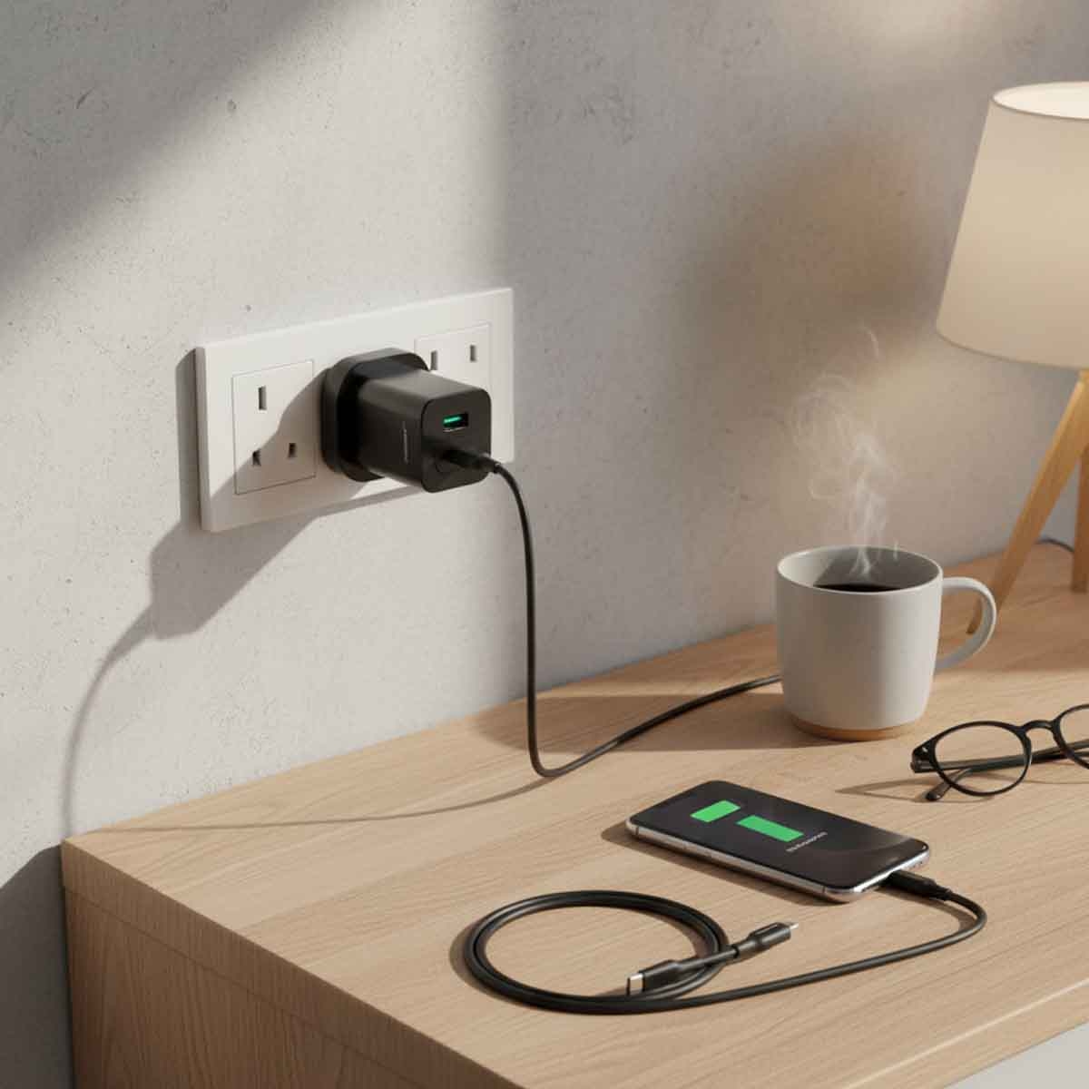 جيبل شاحن حائط USB-C PD بقوة 30 واط باللون الأسود