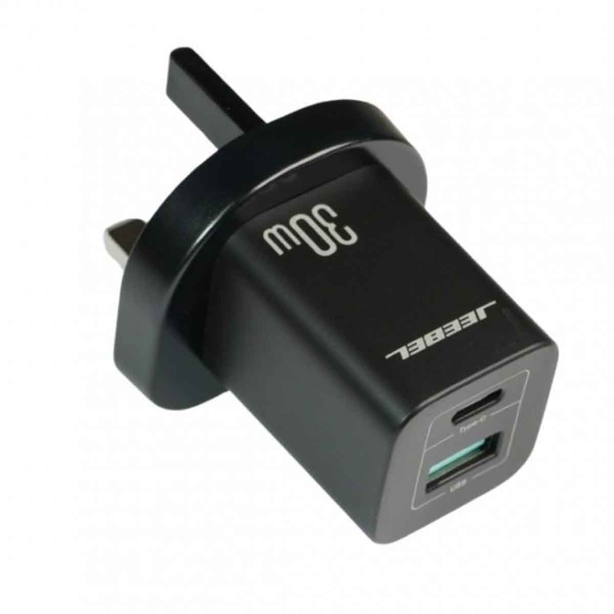 جيبل شاحن حائط USB-C PD بقوة 30 واط باللون الأسود