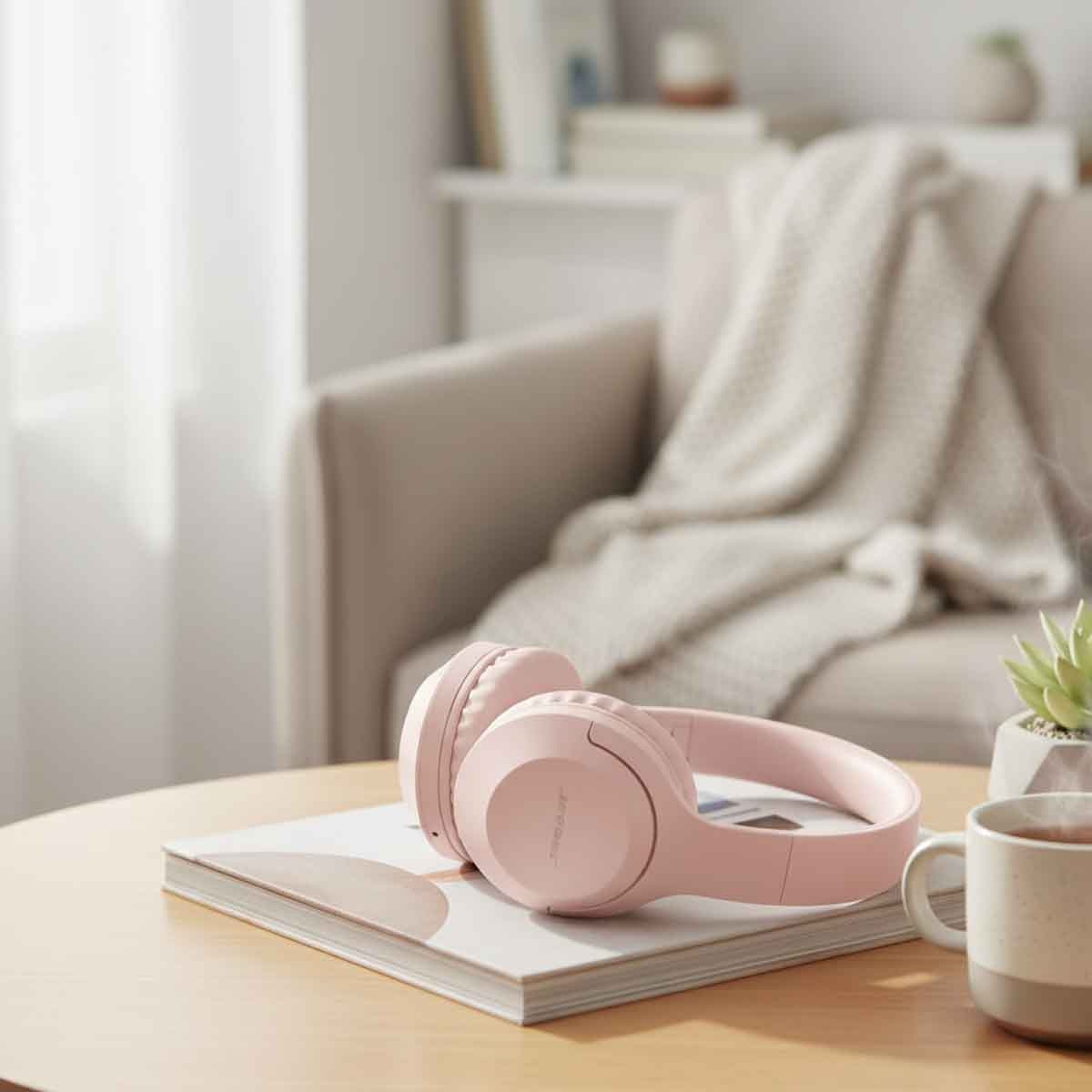 Jeebel Pink AUX & USB Support SD Card Slot Wireless Headset