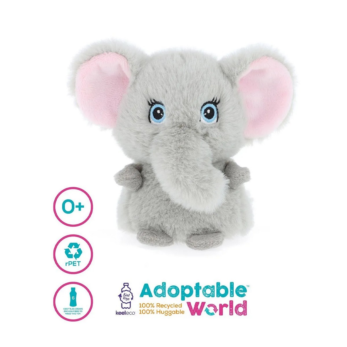 كيل تويز كيلكو ميني لعبة محشوة عالم قابل للتبني 10 سم للأطفال عمر 0-2 سنوات