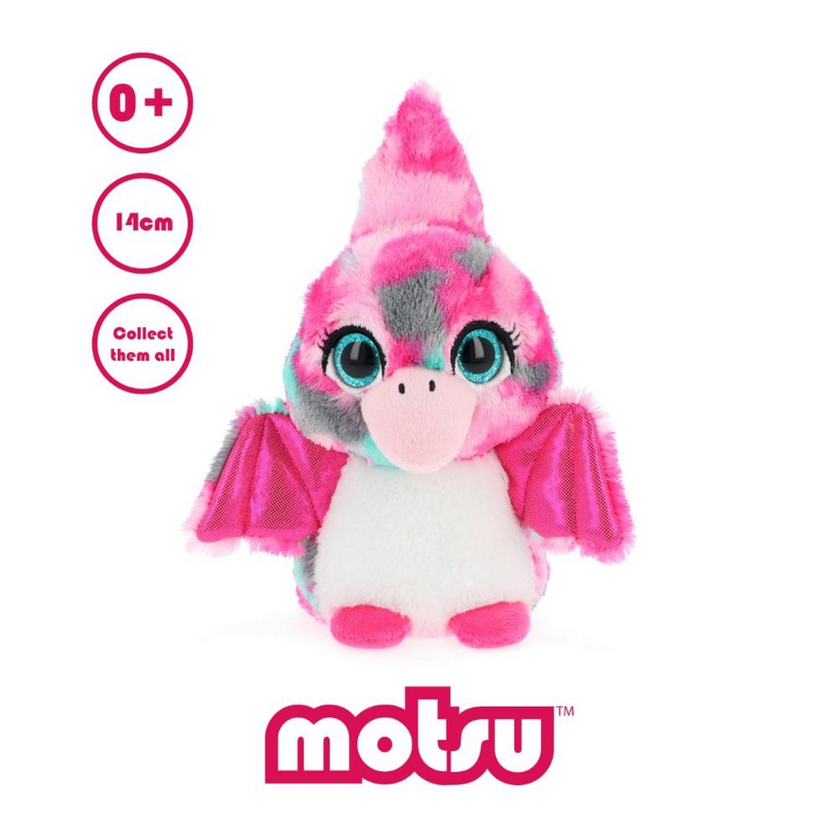 Keel Toys 14 cm Motsu Pteradactyl Plush Toy Toddler, 0-2 Years