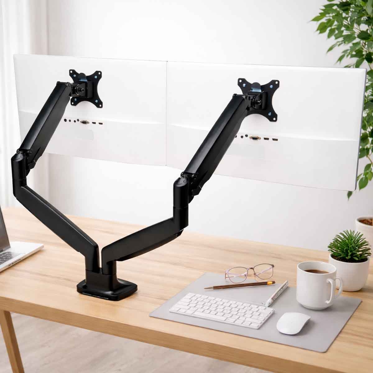 كينسينغتون ذراع شاشتين قابل لتعديل الارتفاع وان تتش