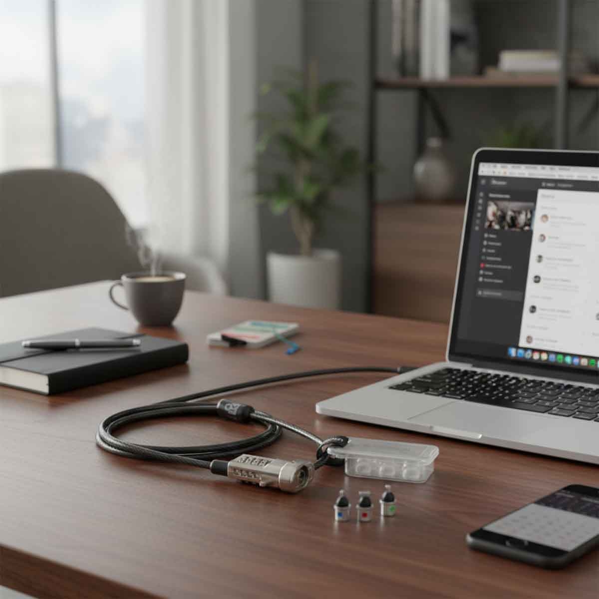 كينسينغتون قفل عالمي 3 في 1 برمز قابل لإعادة الضبط