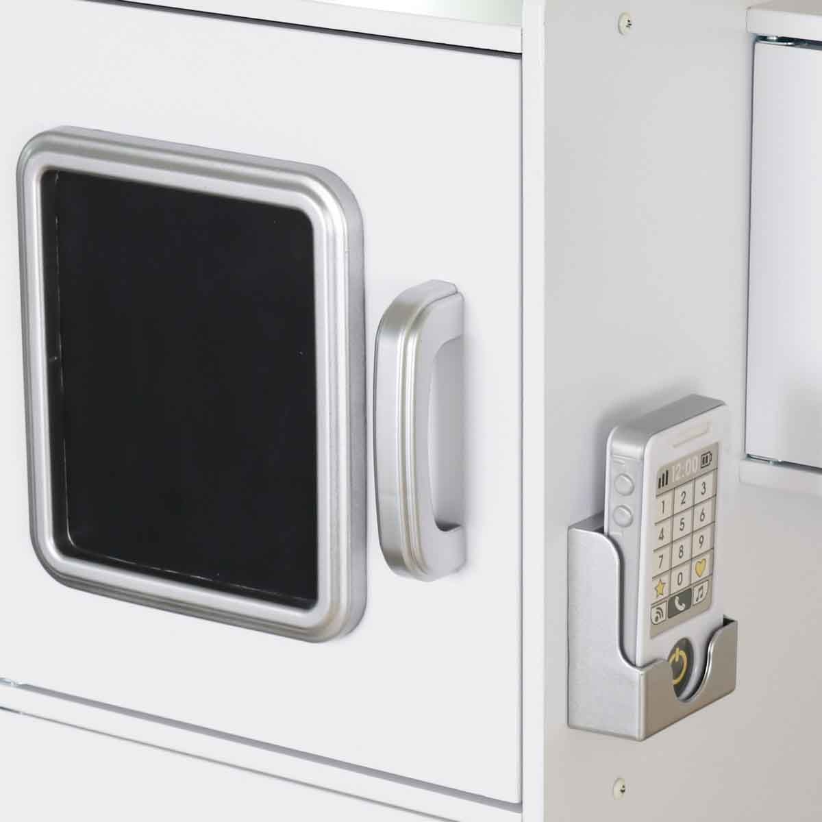 كيكي بيبي مطبخ لعب خشبي للأطفال باللون الأبيض للبنات من عمر 5-7 سنوات