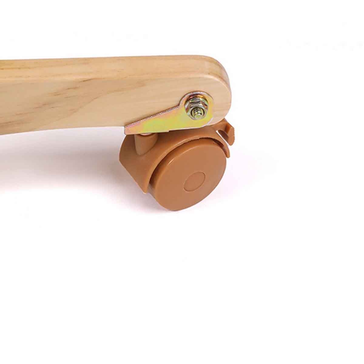 كيكي بيبي سلة موسى خشبية مع قاعدة وعجلات للأطفال من عمر 0-2 سنة