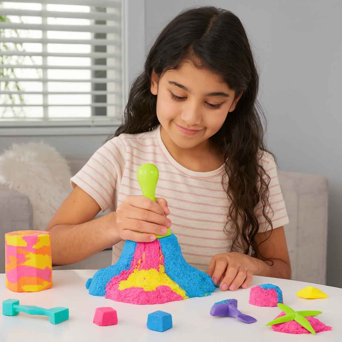 كينتيك ساند مجموعة العجن والتشكيل للأولاد والبنات عمر 3-4 سنوات