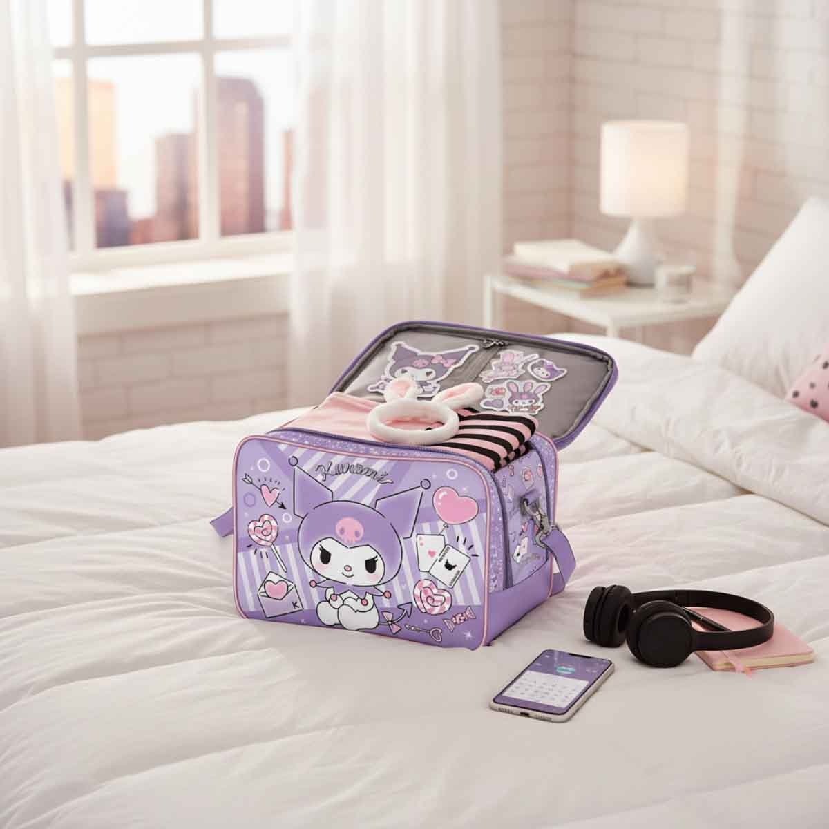 Kuromi Insulated Sanrio Kuromi Purple Design School Lunch Bag