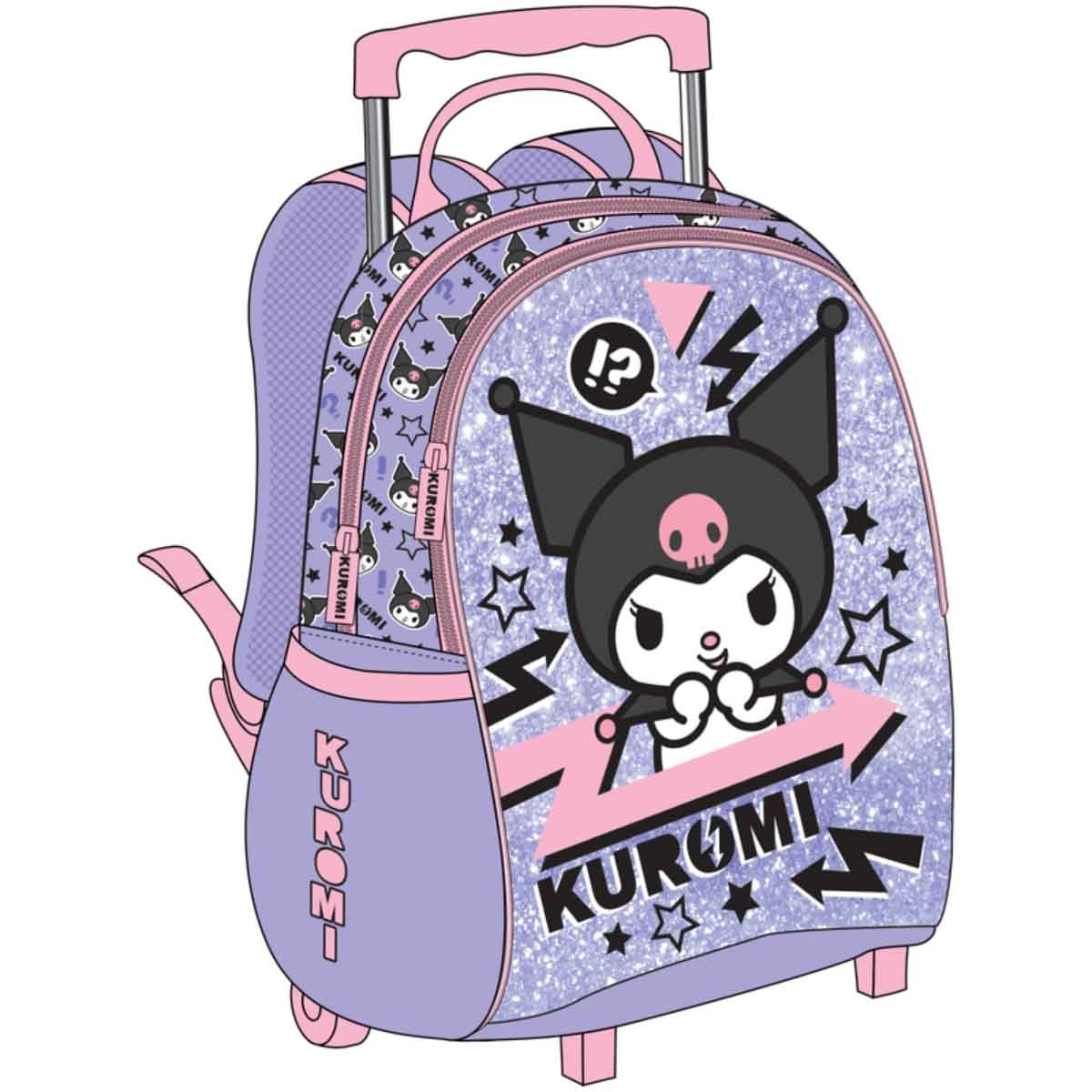 كورومي حقيبة ترولي مدرسية مدمجة سانريو مقاس 14 انش