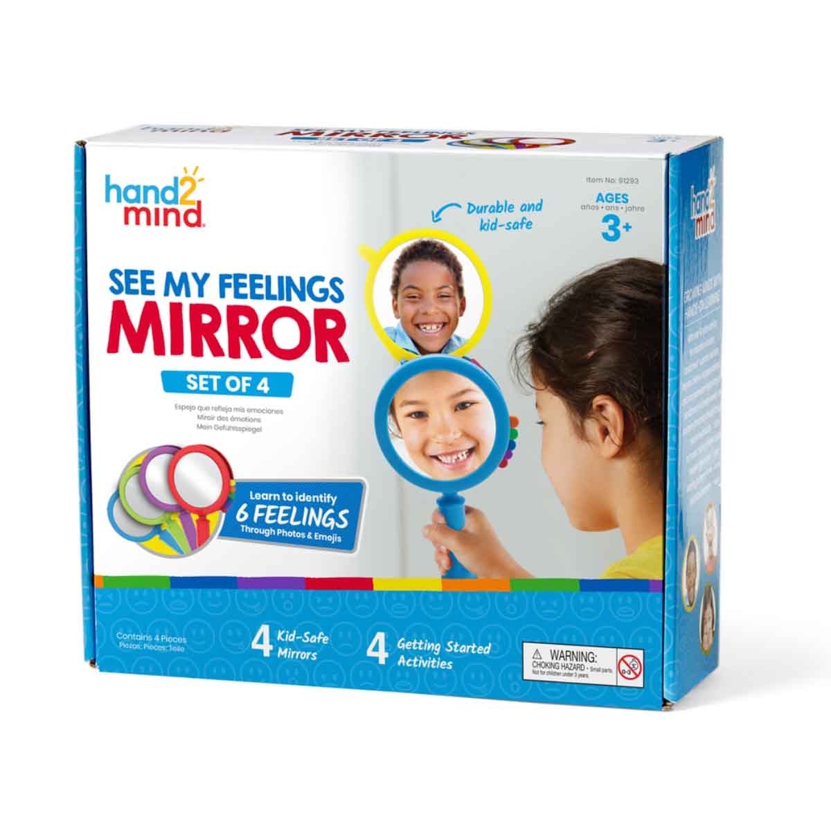Learning Resources 4-Piece See My Feelings Mirror Set Unisex, 3-4 Years
