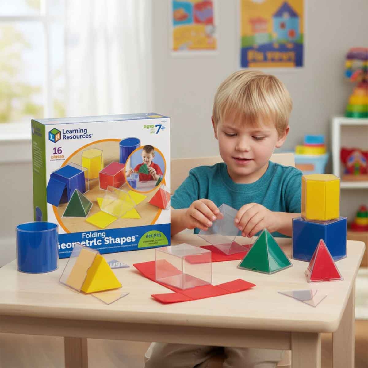 ليرننغ ريسورسز الأشكال الهندسية القابلة للطي للجنسين، 8-10 سنوات