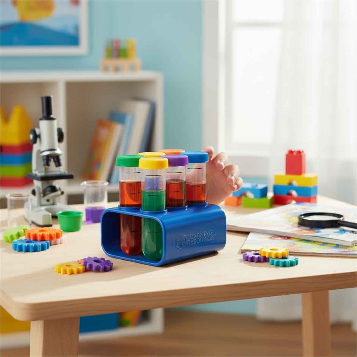 ليرننغ ريسورسز أنابيب اختبار جامبو مع حامل للعلوم الأساسية للجنسين، 3-4 سنوات