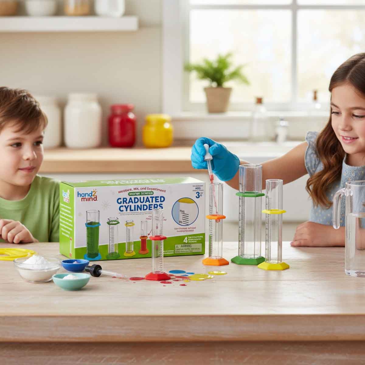 ليرننغ ريسورسز مجموعة أسطوانات القياس العلمية للمبتدئين للجنسين، 3-4 سنوات