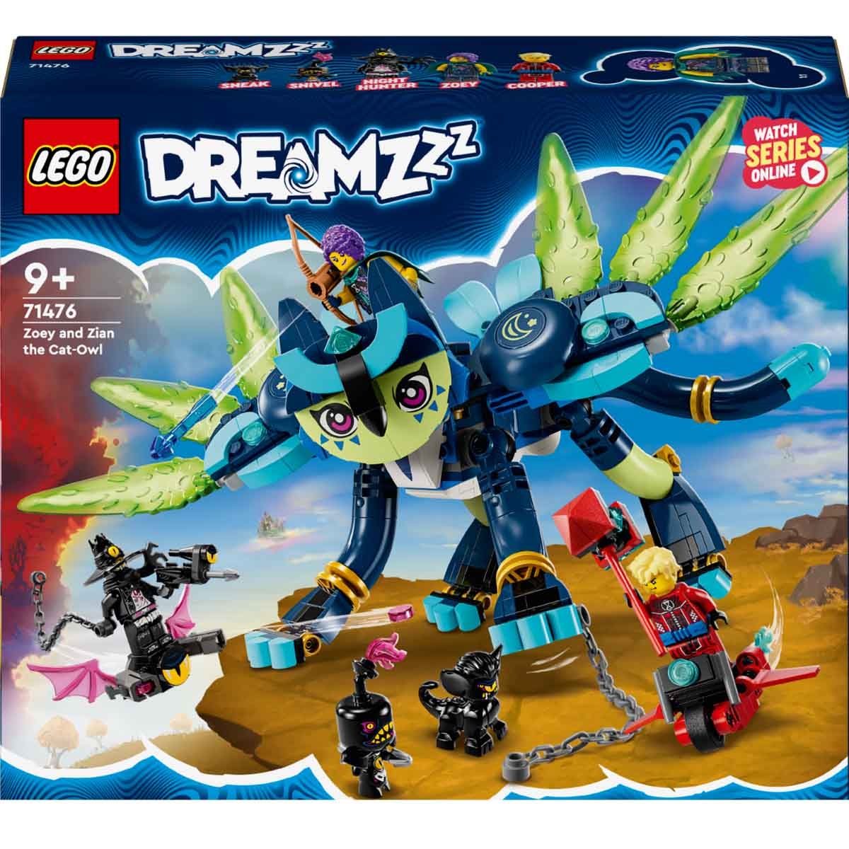 LEGO Dreamzzz 71476 Zoey & Zian The Cat-Owl Set Unisex, 8-10 Years