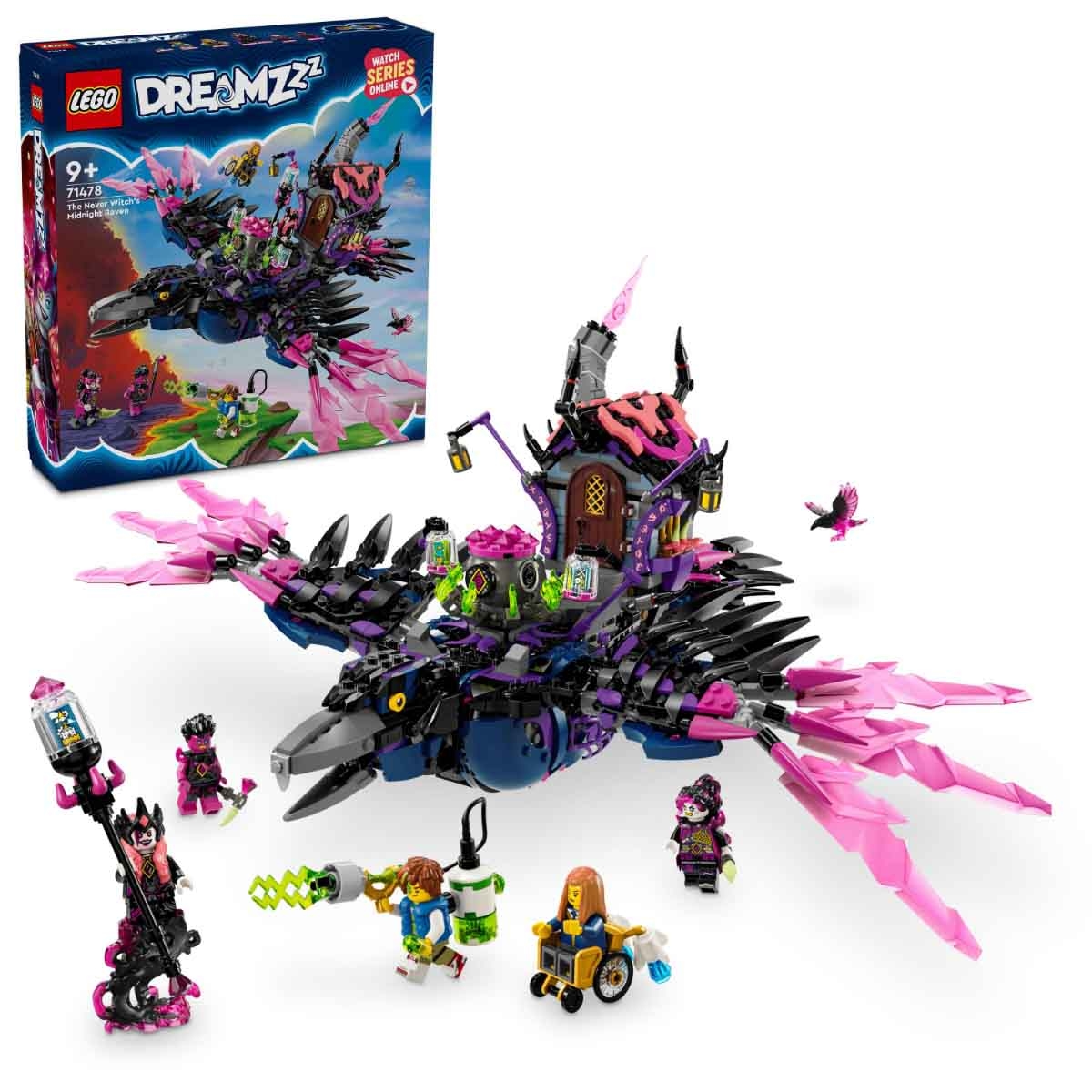 LEGO Dreamzzz 71478 The Never Witch's Midnight Raven Set Unisex, 8-10 Years
