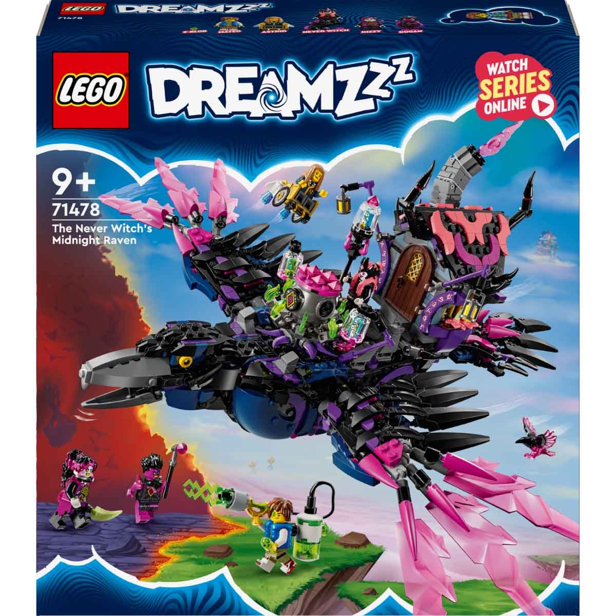 LEGO Dreamzzz 71478 The Never Witch's Midnight Raven Set Unisex, 8-10 Years