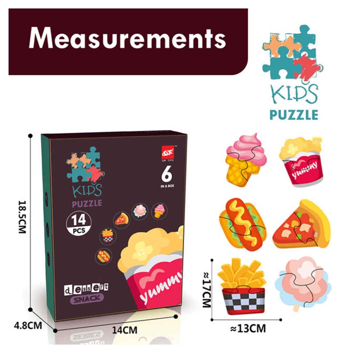 ليتل ستوري لعبة بازل مطابقة الوجبات 6-في-1