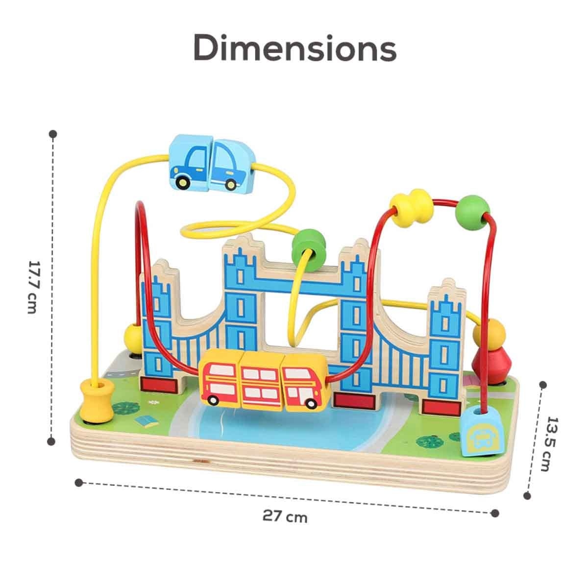 ليتل ستوري لعبة متاهة خرز خشبية مونتيسوري للأطفال، 0–2 سنة