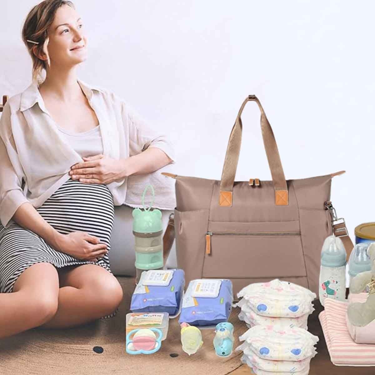 Little Story Beige Zurich Pack & Go Baby Travel Diaper Bag