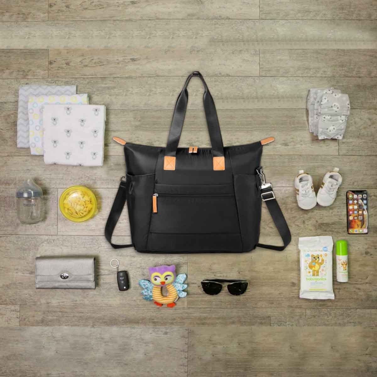 Little Story Black Zurich Pack & Go Baby Travel Diaper Bag