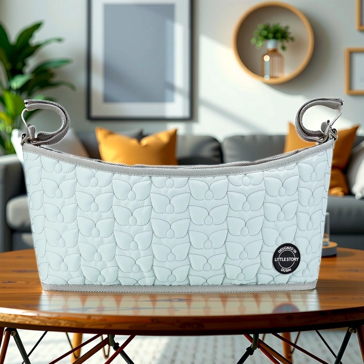 ليتل ستوري حقيبة عربة مبطنة فاخرة باللون الأزرق للأطفال من عمر 0 إلى 2 سنة