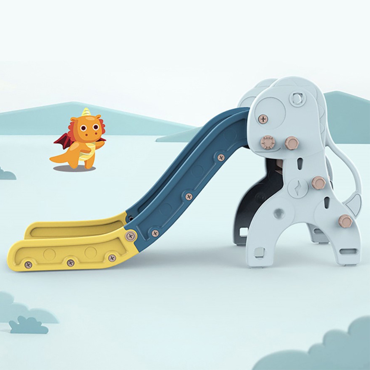 ليتل ستوري زحليقة ديناصور مع طوق كرة سلة للجنسين من عمر 3 إلى 4 سنوات