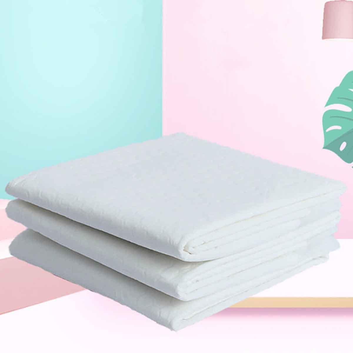 ليتل ستوري فرشات تغيير حفاضات للاستعمال مرة واحدة باللون الأبيض، مجموعة من 20