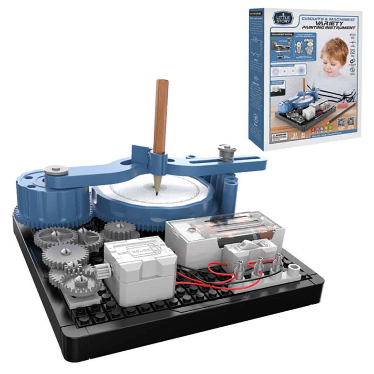 Little Story STEM Series Blue DIY 48-Pattern Electrical Painting Plotter Instrument