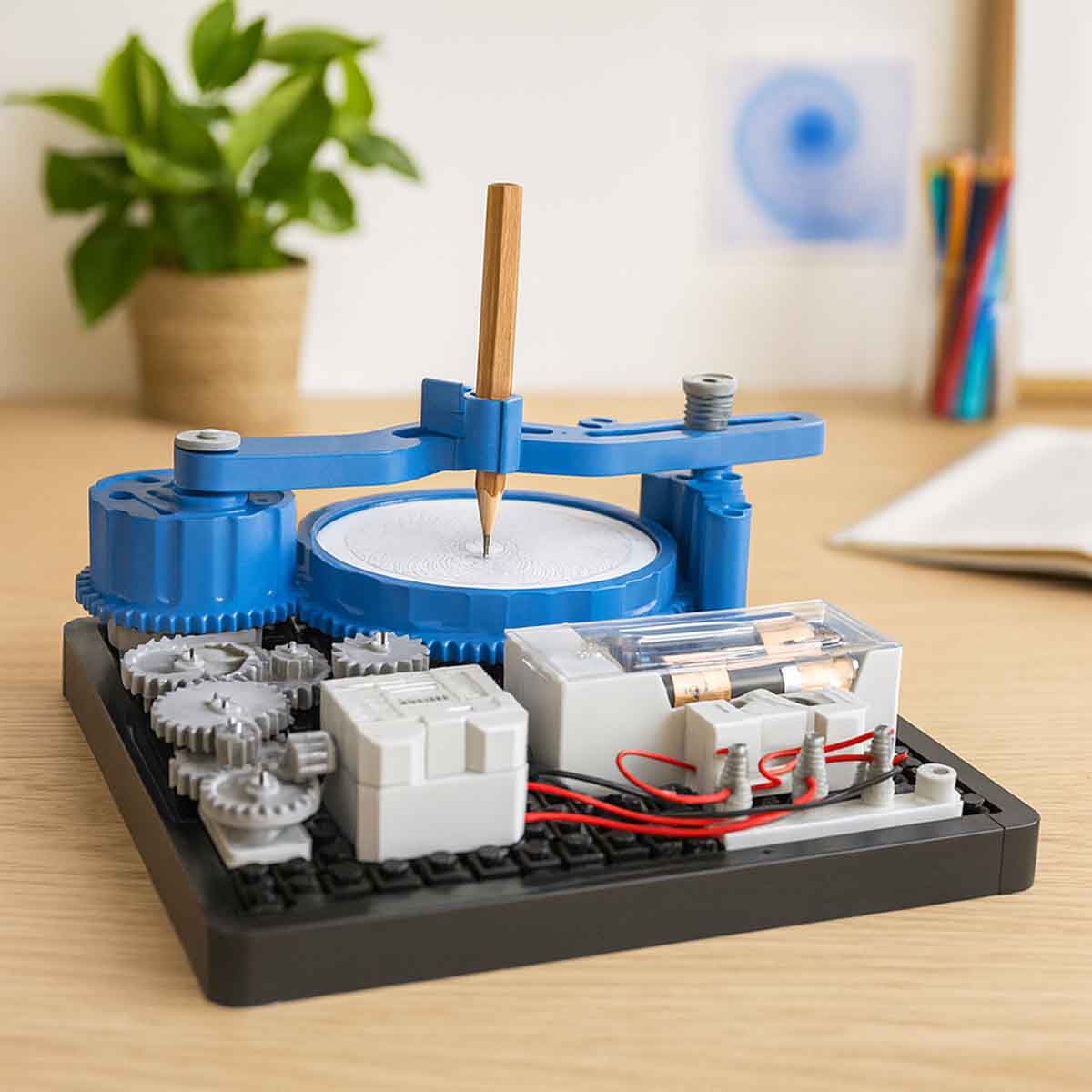 Little Story STEM Series Blue DIY 48-Pattern Electrical Painting Plotter Instrument