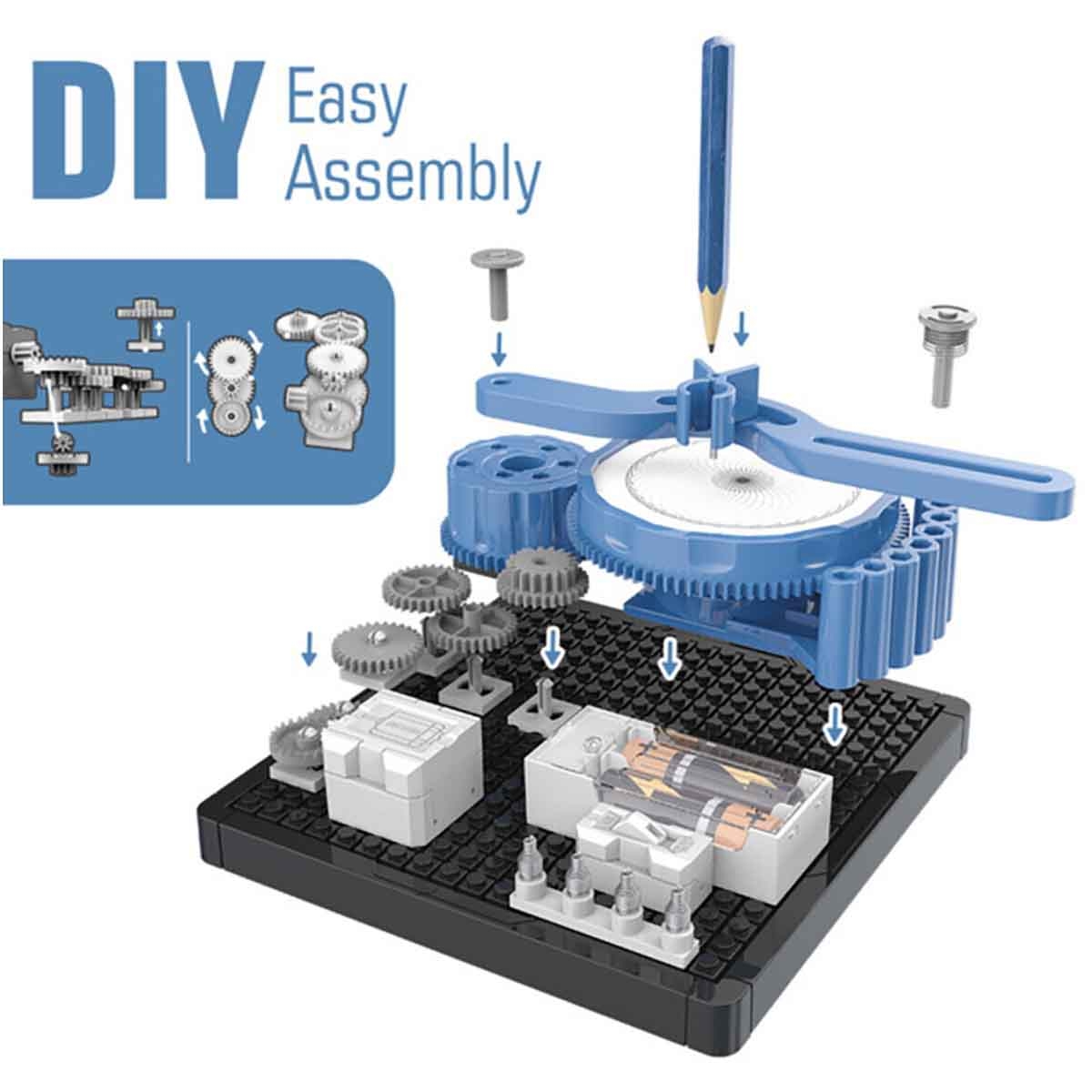 Little Story STEM Series Blue DIY 48-Pattern Electrical Painting Plotter Instrument