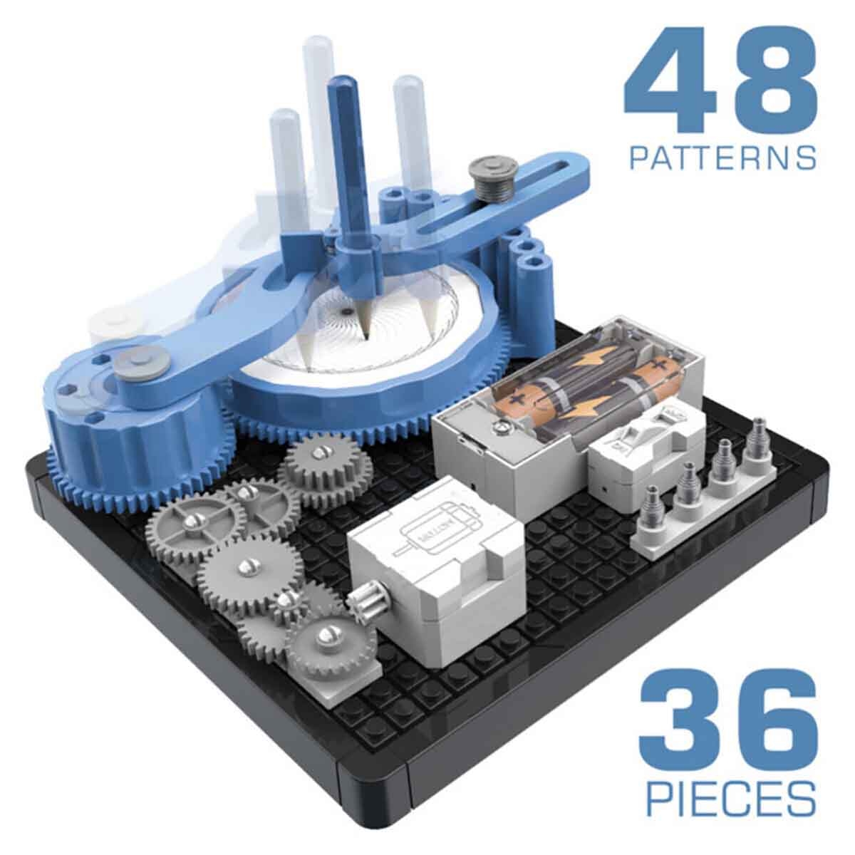 Little Story STEM Series Blue DIY 48-Pattern Electrical Painting Plotter Instrument