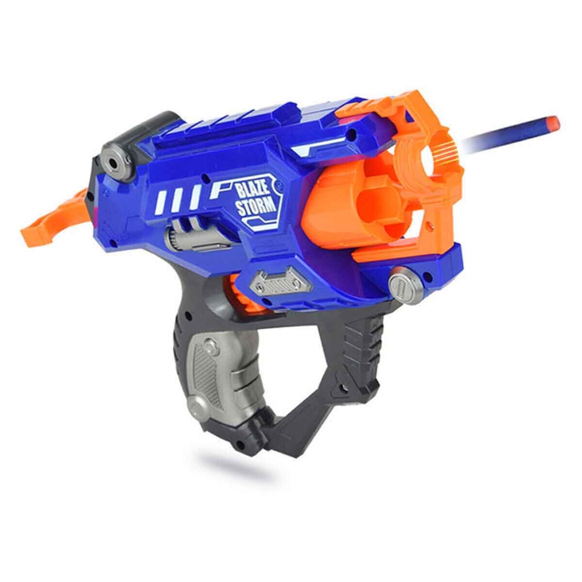 ليتل ستوري لعبة إطلاق يدوية للأطفال مع 10 طلقات طرية باللون الأزرق للجنسين، 3-4 سنوات