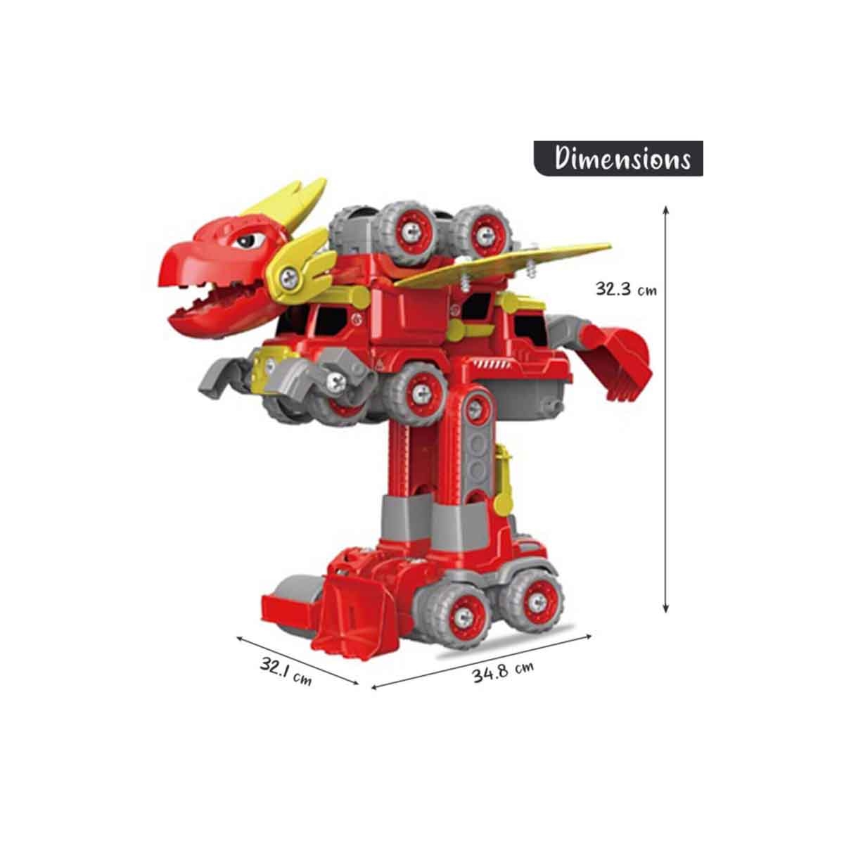 ليتل ستوري لعبة ديناصور روبوت متحول 5 في 1 مع جهاز تحكم عن بعد للجنسين، عمر 3-4 سنوات